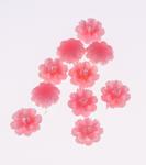 Nalepovací květ růžový 3D 12mm/10ks