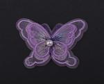Aplikace motýl s perlou 60x44mm