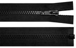 Zip kostěný  černý 5mm/70cm