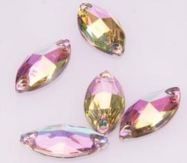 Našívací kamen 7x15 mm duhový